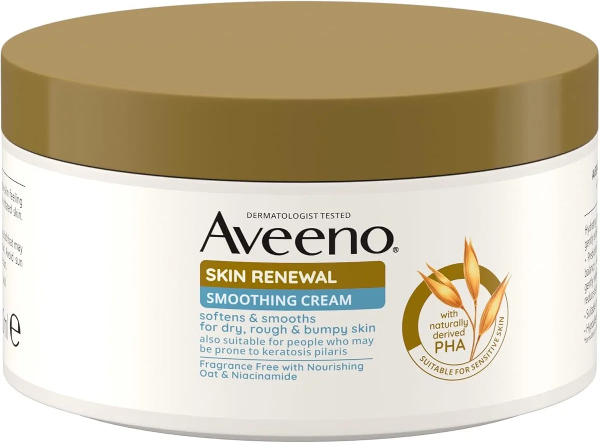 Skin Renewal Smoothing Cream | Verbeteren van Textuur van Drog, Ruwe en Oneffen Huid, 300ml de Aveeno – photo produit
