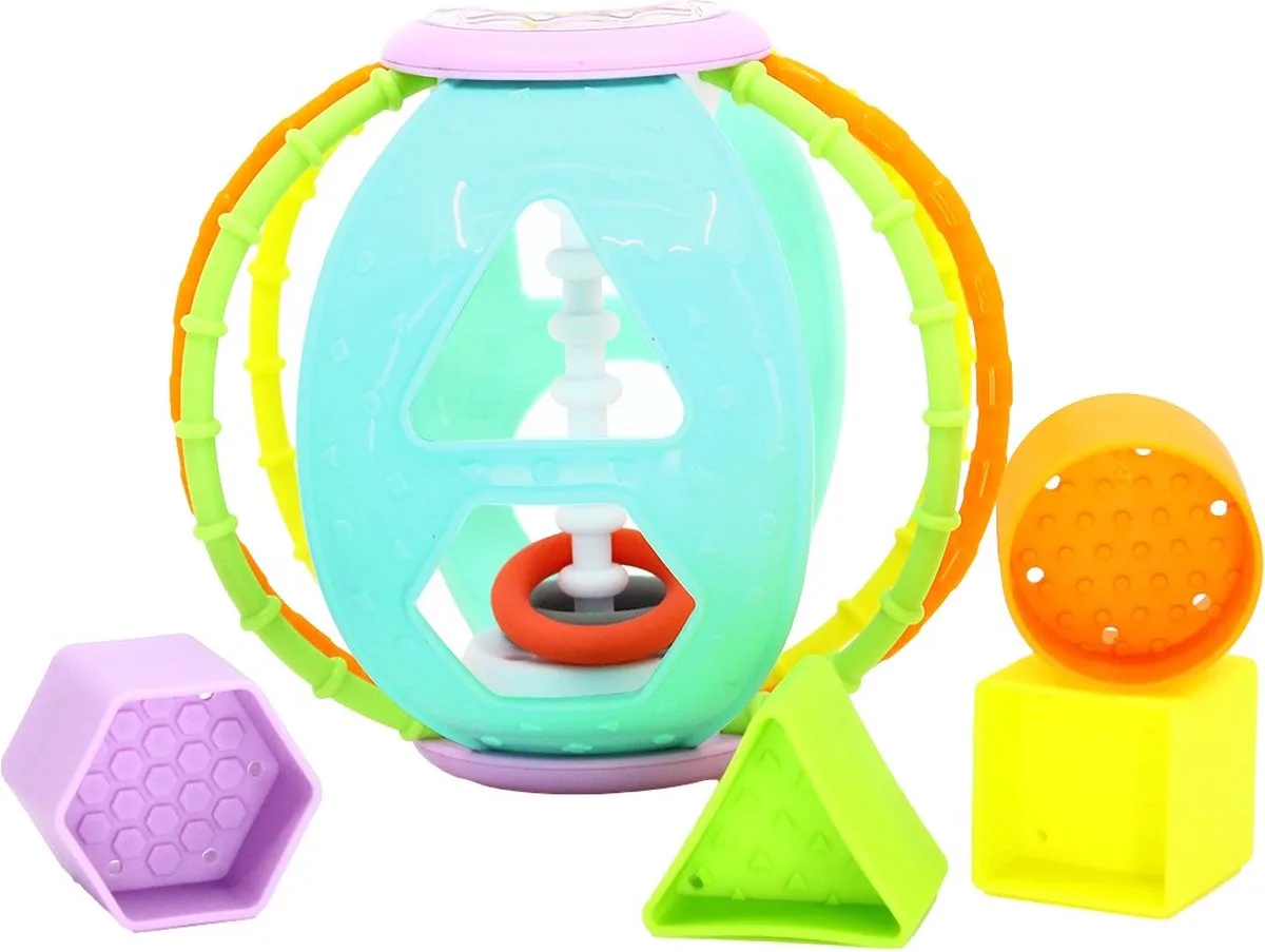 Activity Shape Sorting Ball Vormenstoof Rammelaar BK-315249 de B-Kids en Multicolore – photo produit