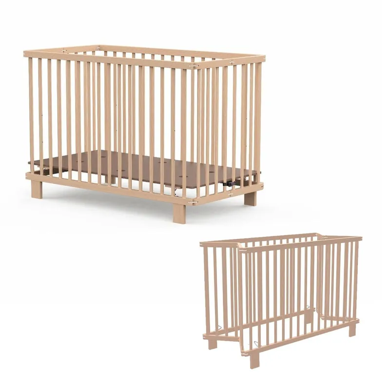 Ledikant Baaloo Sam Inklapbaar 60x102 Naturel van Baaloo – productfoto