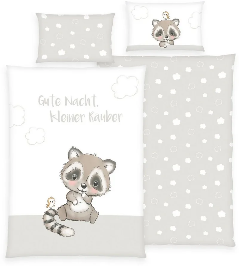 Babybettwäsche Kleiner Räuber, Renforcé, 2 teilig, mit liebevollem Motiv by Baby Best in Multicolour – product photo