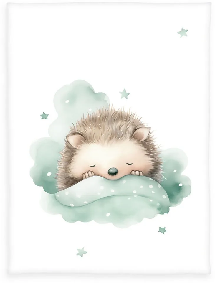 Babydecke babybest Kleiner Igel, Baby Best, niedliches Motiv från Baby Best i Flerfärgad – produktbild