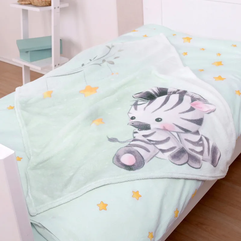 Babydecke Microfaserflausch 75x100 cm de Baby Best en Tuerkis, 100 × 75 mm – photo produit 1 sur 3