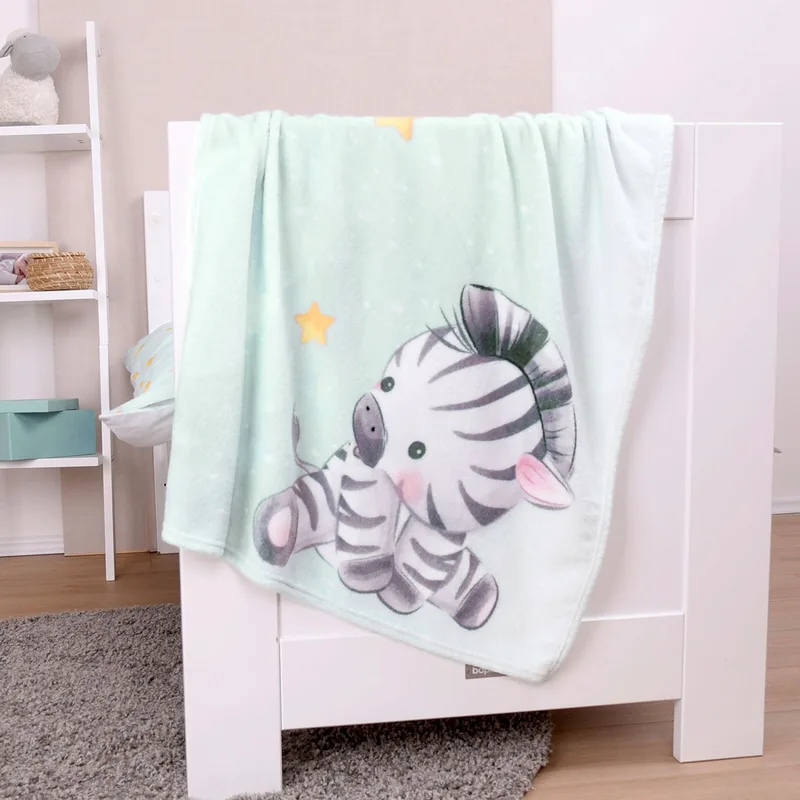 Babydecke Microfaserflausch 75x100 cm de Baby Best en Tuerkis, 100 × 75 mm – photo produit 2 sur 3
