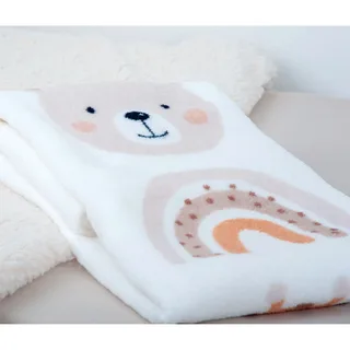 Babydecke Microfaserflausch 75x100 cm von Baby Best in Weiß, 100 × 75 mm – Produktfoto 1 von 3
