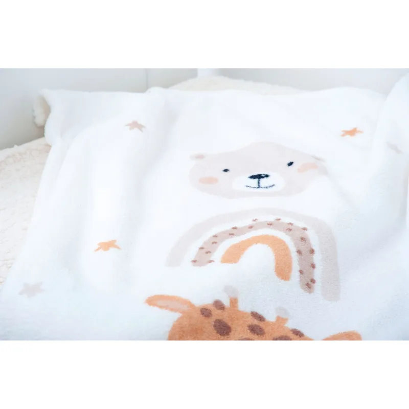 Babydecke Microfaserflausch 75x100 cm von Baby Best in Weiß, 100 × 75 mm – Produktfoto 2 von 3