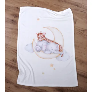 Babydecke Microfaserflausch 75x100 cm de Baby Best en Blanc, 100 × 75 mm – photo produit 2 sur 2