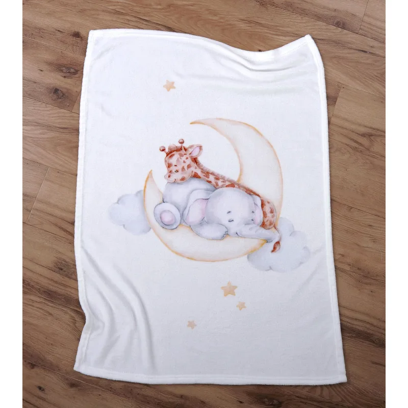 Babydecke Microfaserflausch 75x100 cm de Baby Best en Blanc, 100 × 75 mm – photo produit 2 sur 2