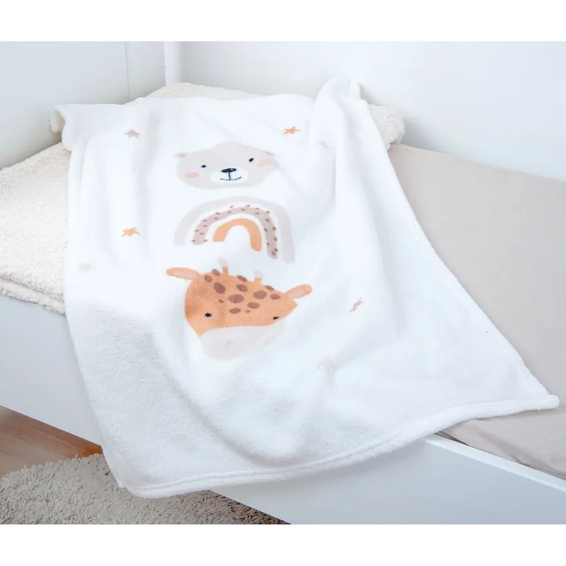 Babydecke Microfaserflausch 75x100 cm von Baby Best in Weiß, 100 × 75 mm – Produktfoto 3 von 3