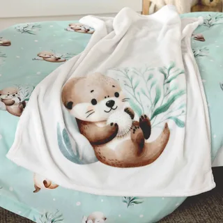 Babydecke Microfaserflausch 75x100 cm von Baby Best in Weiß, 100 × 75 × 3 mm – Produktfoto 2 von 3