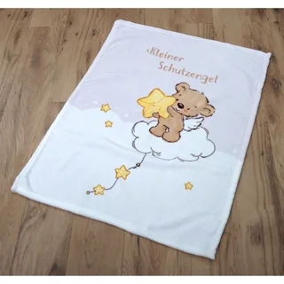 Babydecke Microfaserflausch Kleiner Schutzengel 75x100 cm de Baby Best en Blanc, 100 × 75 mm – photo produit 3 sur 3