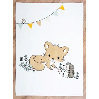 Babydecke Waldfreunde 75x100 cm von Baby Best in Weiß, 100 × 75 mm – Produktfoto 1 von 3