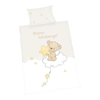 Flanell Wende-Bettwäsche 40x60 / 100/135 cm von Baby Best in Beige – Produktfoto 1 von 3