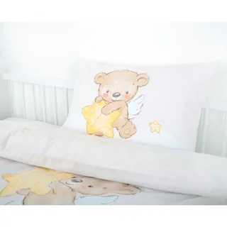 Flanell Wende-Bettwäsche 40x60 / 100/135 cm von Baby Best in Beige – Produktfoto 3 von 3
