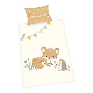 Flanell Wende-Bettwäsche 40x60 / 100/135 cm de Baby Best en Beige – photo produit 1 sur 2