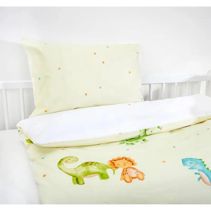 Merkloos Kinderbeddengoed Katoen 100x135 cm met Kussensloop 40x60 cm van Baby Best in Wit – productfoto 2 van 3