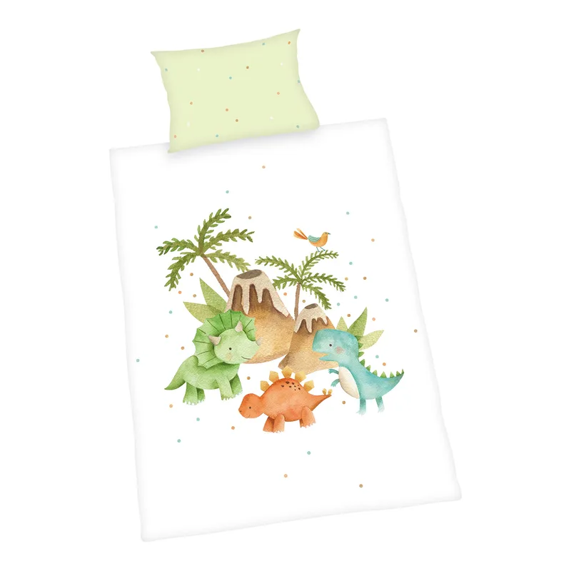 Merkloos Kinderbeddengoed Katoen 100x135 cm met Kussensloop 40x60 cm van Baby Best in Wit – productfoto 1 van 3