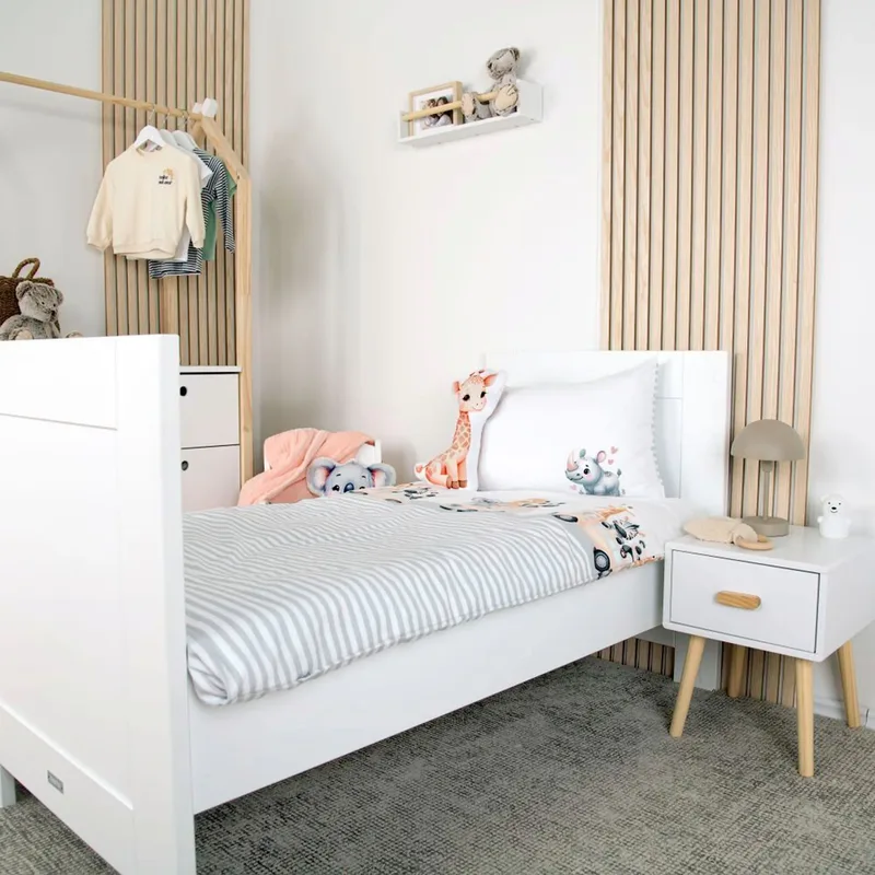Flanell Wende-Bettwäsche 40x60 / 100x135 cm von Baby Best in Grau – Produktfoto 1 von 3