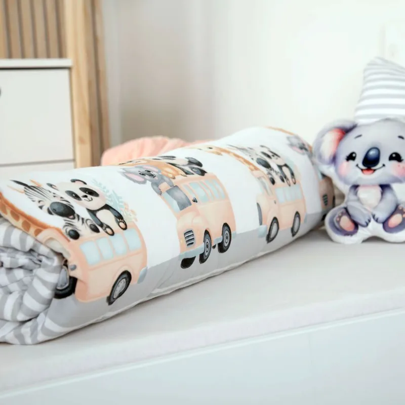 Flanell Wende-Bettwäsche 40x60 / 100x135 cm von Baby Best in Grau – Produktfoto 3 von 3