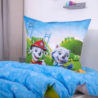 Paw Patrol Renforcé Wende-Bettwäsche 80x80 / 135x200 cm de Baby Best en Bleu, 37 × 26 × 3 mm – photo produit 2 sur 3