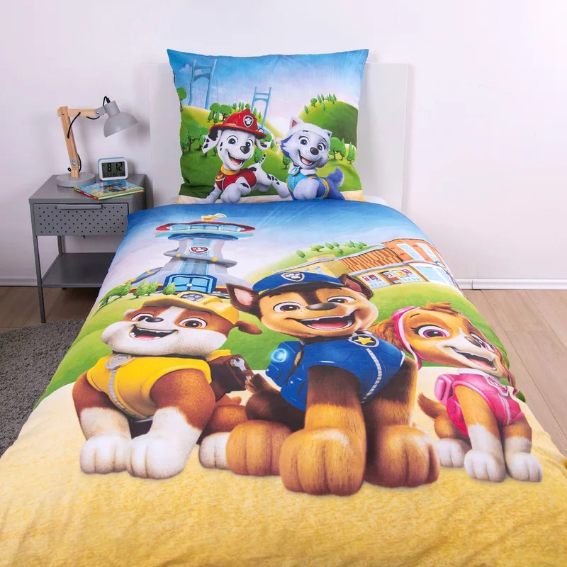 Paw Patrol Renforcé Wende-Bettwäsche 80x80 / 135x200 cm de Baby Best en Bleu, 37 × 26 × 3 mm – photo produit 3 sur 3