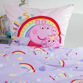 Peppa Pig Renforcé Wende-Bettwäsche Peppa Pig 80x80 / 135x200 cm fra Baby Best i Flerfarvet, 37 × 26 × 3 mm – produktbillede 3 af 3