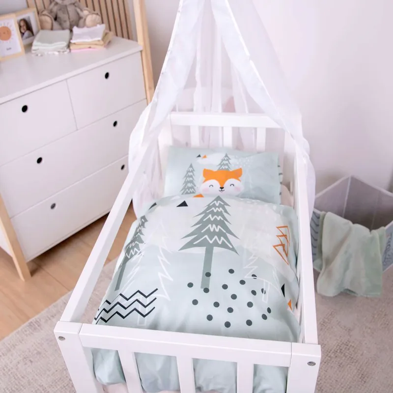 Renforcé Wende-Bettwäsche 35x40 / 80x80 cm de Baby Best en Vert – photo produit 1 sur 3