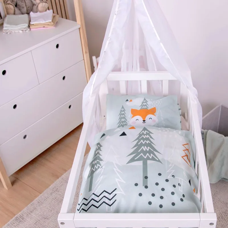 Renforcé Wende-Bettwäsche 35x40 / 80x80 cm de Baby Best en Vert – photo produit 2 sur 3