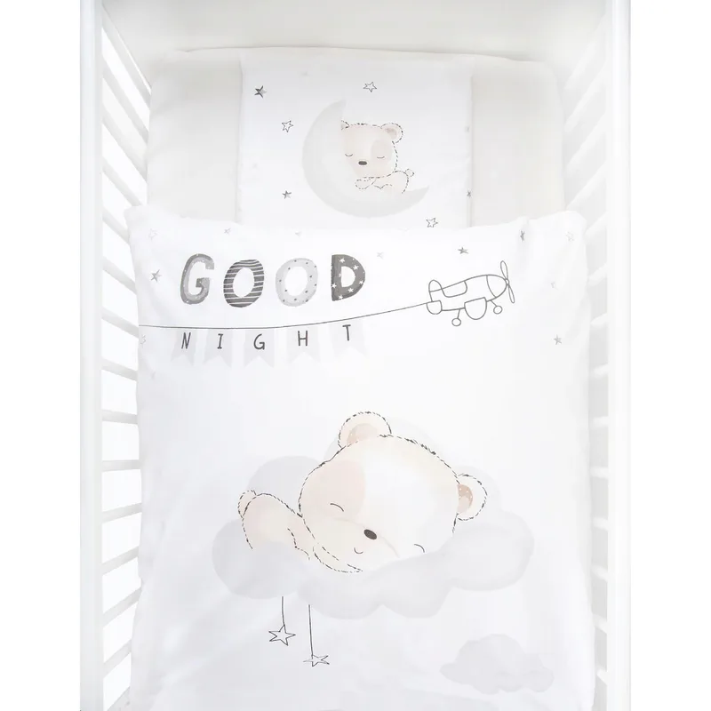 Renforcé Wende-Bettwäsche 35x40 / 80x80 cm de Baby Best en Blanc, 37 × 26 × 1,5 mm – photo produit 2 sur 2