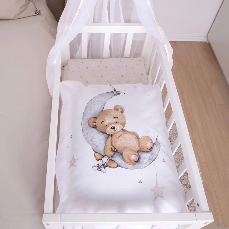 Renforcé Wende-Bettwäsche 35x40 / 80x80 cm de Baby Best en Blanc – photo produit 2 sur 2