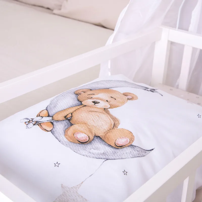 Renforcé Wende-Bettwäsche 35x40 / 80x80 cm de Baby Best en Blanc – photo produit 1 sur 2