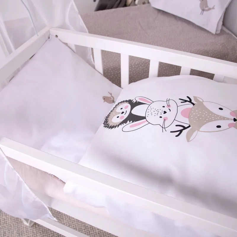 Renforcé Wende-Bettwäsche 35x40 / 80x80 cm de Baby Best en Blanc – photo produit 3 sur 3