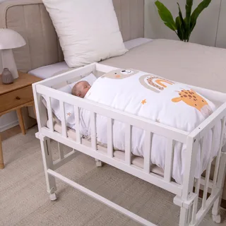 Renforcé Wende-Bettwäsche 35x40 / 80x80 cm de Baby Best en Blanc – photo produit 3 sur 3