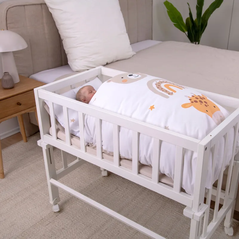 Renforcé Wende-Bettwäsche 35x40 / 80x80 cm de Baby Best en Blanc – photo produit 3 sur 3
