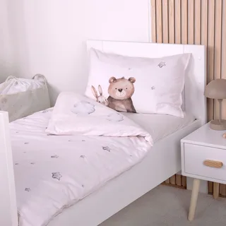 Renforcé Wende-Bettwäsche 40x60 / 100x135 cm fra Baby Best i Beige – produktbillede 3 af 3