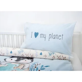 Renforcé Wende-Bettwäsche 40x60 / 100x135 cm de Baby Best en Bleu – photo produit 2 sur 3