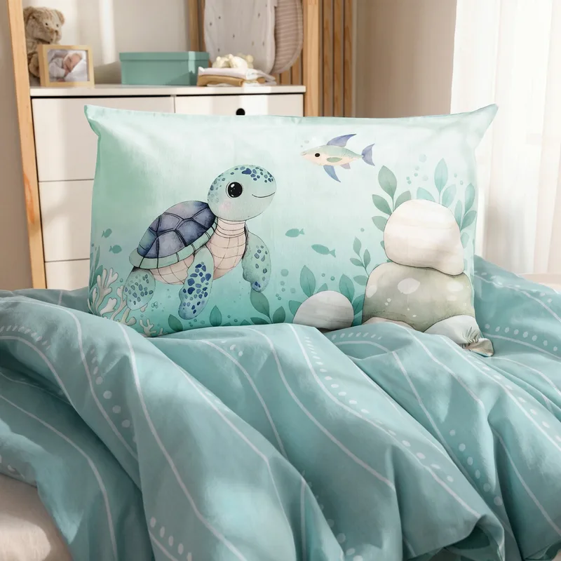 Renforcé Wende-Bettwäsche 40x60 / 100x135 cm de Baby Best en Bleu clair, 37 × 26 × 2 mm – photo produit 1 sur 3