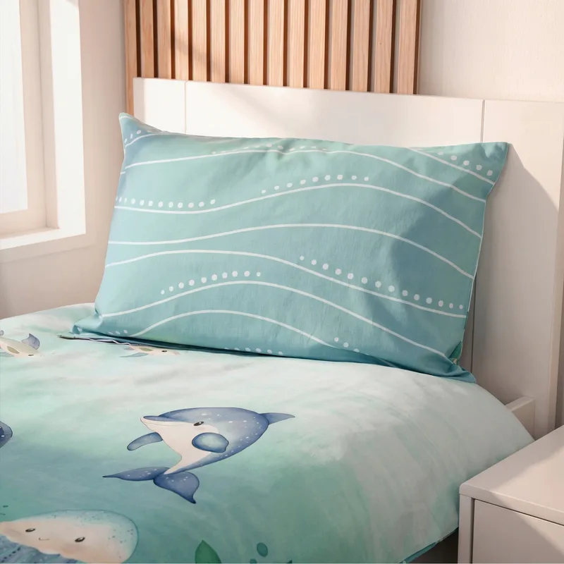 Renforcé Wende-Bettwäsche 40x60 / 100x135 cm de Baby Best en Bleu clair, 37 × 26 × 2 mm – photo produit 3 sur 3