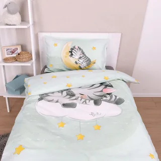 Renforcé Wende-Bettwäsche 40x60 / 100x135 cm de Baby Best en Tuerkis – photo produit 2 sur 3