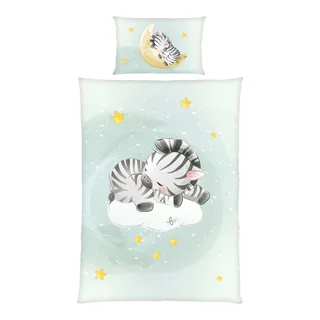 Renforcé Wende-Bettwäsche 40x60 / 100x135 cm de Baby Best en Tuerkis – photo produit 1 sur 3