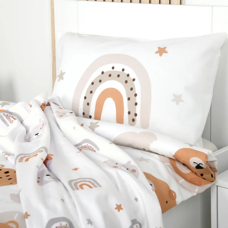 Renforcé Wende-Bettwäsche 40x60 / 100x135 cm de Baby Best en Blanc – photo produit 2 sur 2