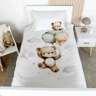 Renforcé Wende-Bettwäsche 40x60 / 100x135 cm von Baby Best in Weiß, 37 × 26 × 2,5 mm – Produktfoto 3 von 3