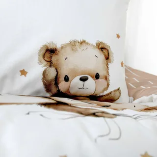 Renforcé Wende-Bettwäsche 40x60 / 100x135 cm von Baby Best in Weiß, 37 × 26 × 2,5 mm – Produktfoto 2 von 3