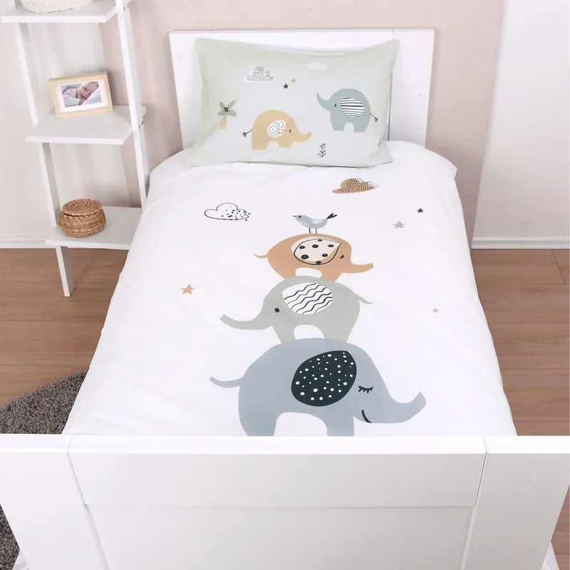 Renforcé Wende-Bettwäsche 40x60 / 100x135 cm fra Baby Best i Hvid – produktbillede 3 af 3