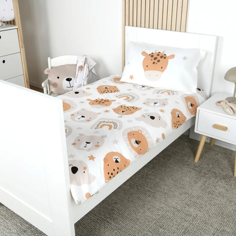 Renforcé Wende-Bettwäsche 40x60 / 100x135 cm de Baby Best en Blanc – photo produit 1 sur 2