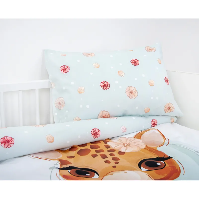 Renforcé Wende-Bettwäsche 40x60 / 100x135 cm fra Baby Best i Hvid – produktbillede 3 af 3