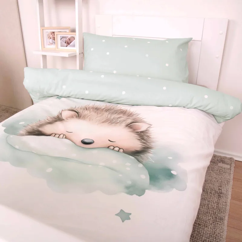 Renforcé Wende-Bettwäsche 40x60 / 100x135 cm von Baby Best in Weiß – Produktfoto 3 von 3