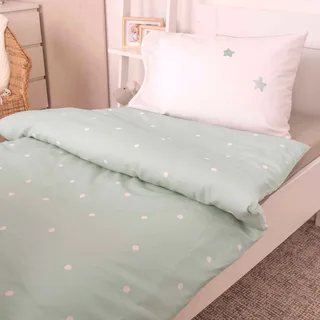 Renforcé Wende-Bettwäsche 40x60 / 100x135 cm von Baby Best in Weiß – Produktfoto 2 von 3