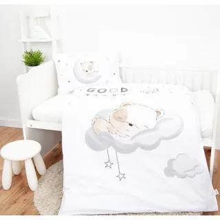 Renforcé Wende-Bettwäsche Little Bear 40x60/ 100x135 cm by Baby Best in White – product photo 2 of 2