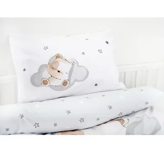 Renforcé Wende-Bettwäsche Little Bear 40x60/ 100x135 cm by Baby Best in White – product photo 1 of 2