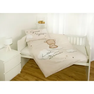 Renforcé Wende-Bettwäsche Little Dreamer 40x60 / 100x135 cm de Baby Best en Beige – photo produit 3 sur 3